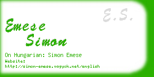 emese simon business card
